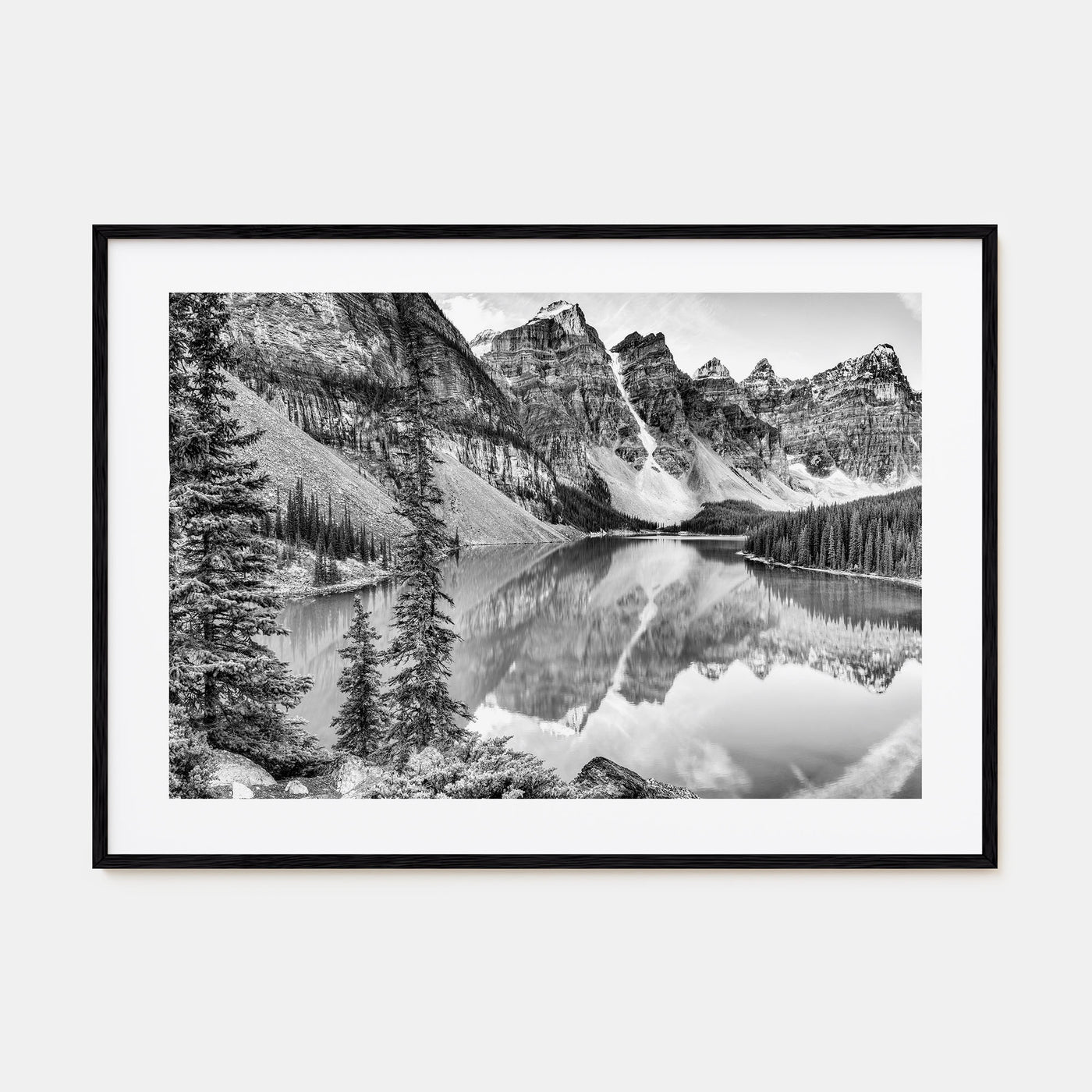 Glacier National Park Landscape B&W Poster