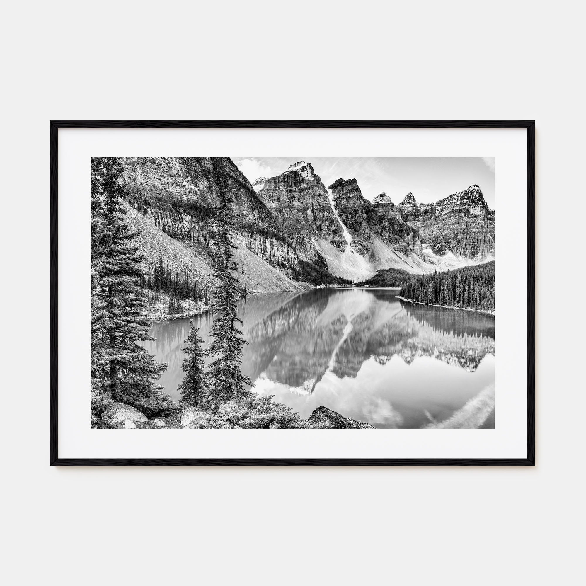 Glacier National Park Landscape B&W Poster
