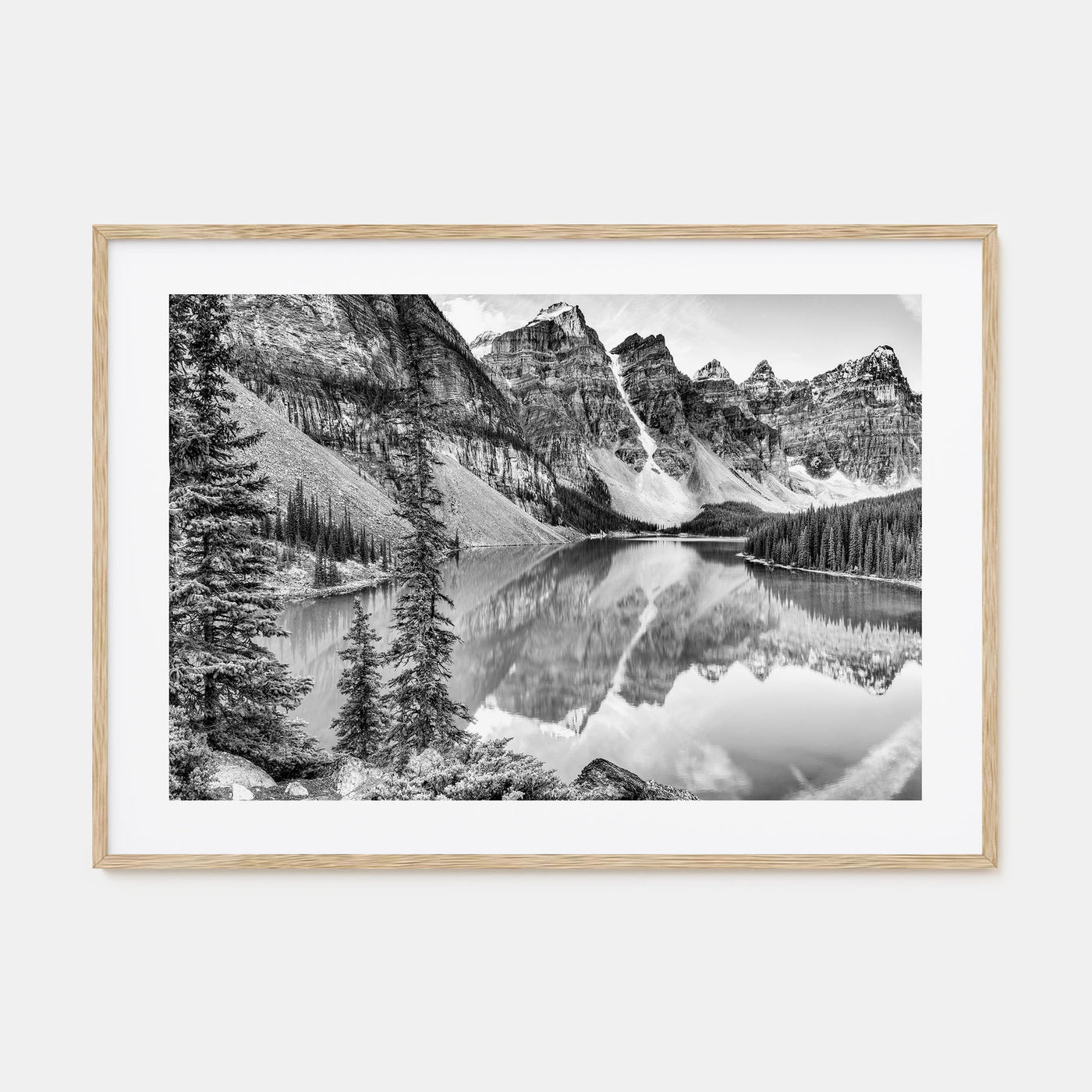 Glacier National Park Landscape B&W Poster