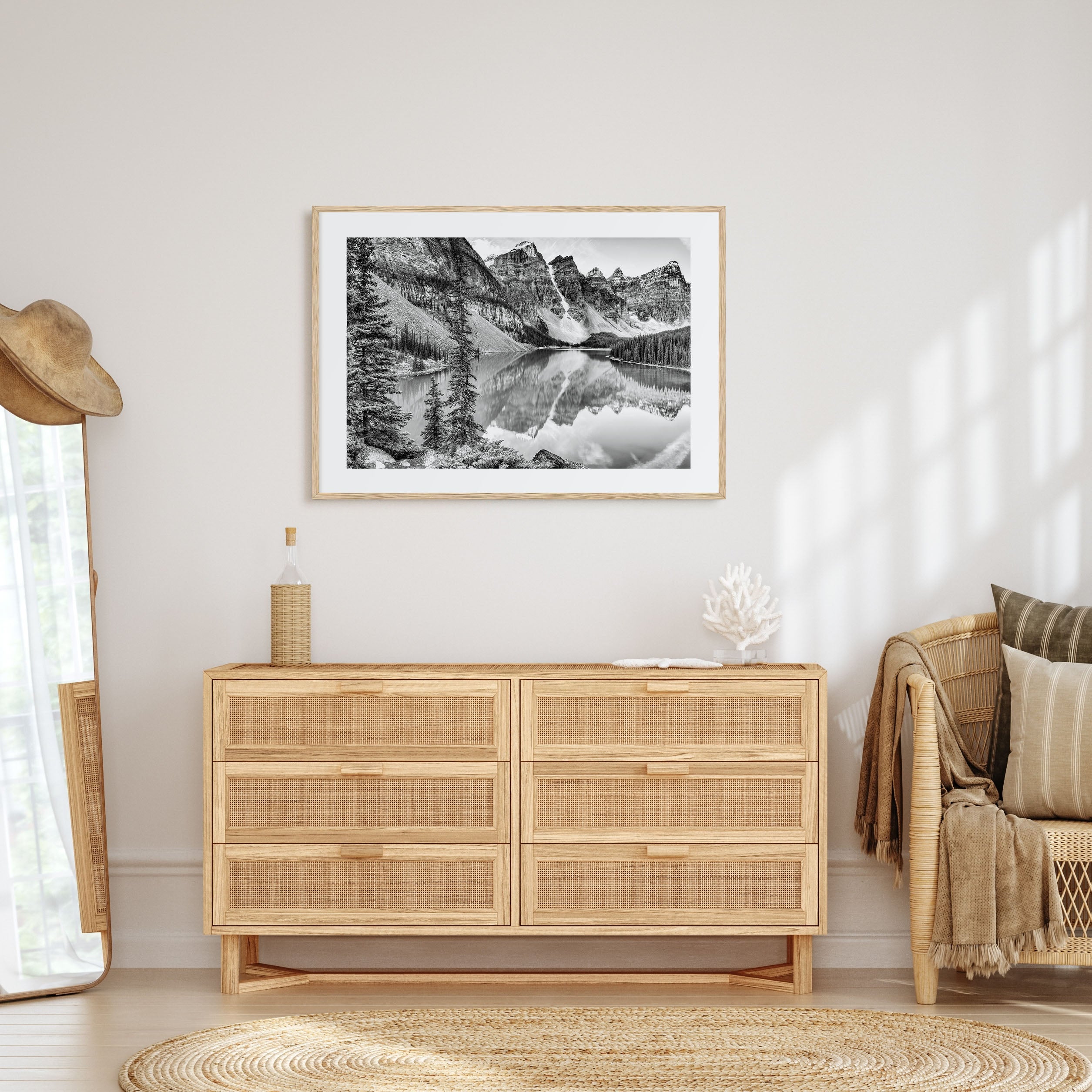 Glacier National Park Landscape B&W Poster
