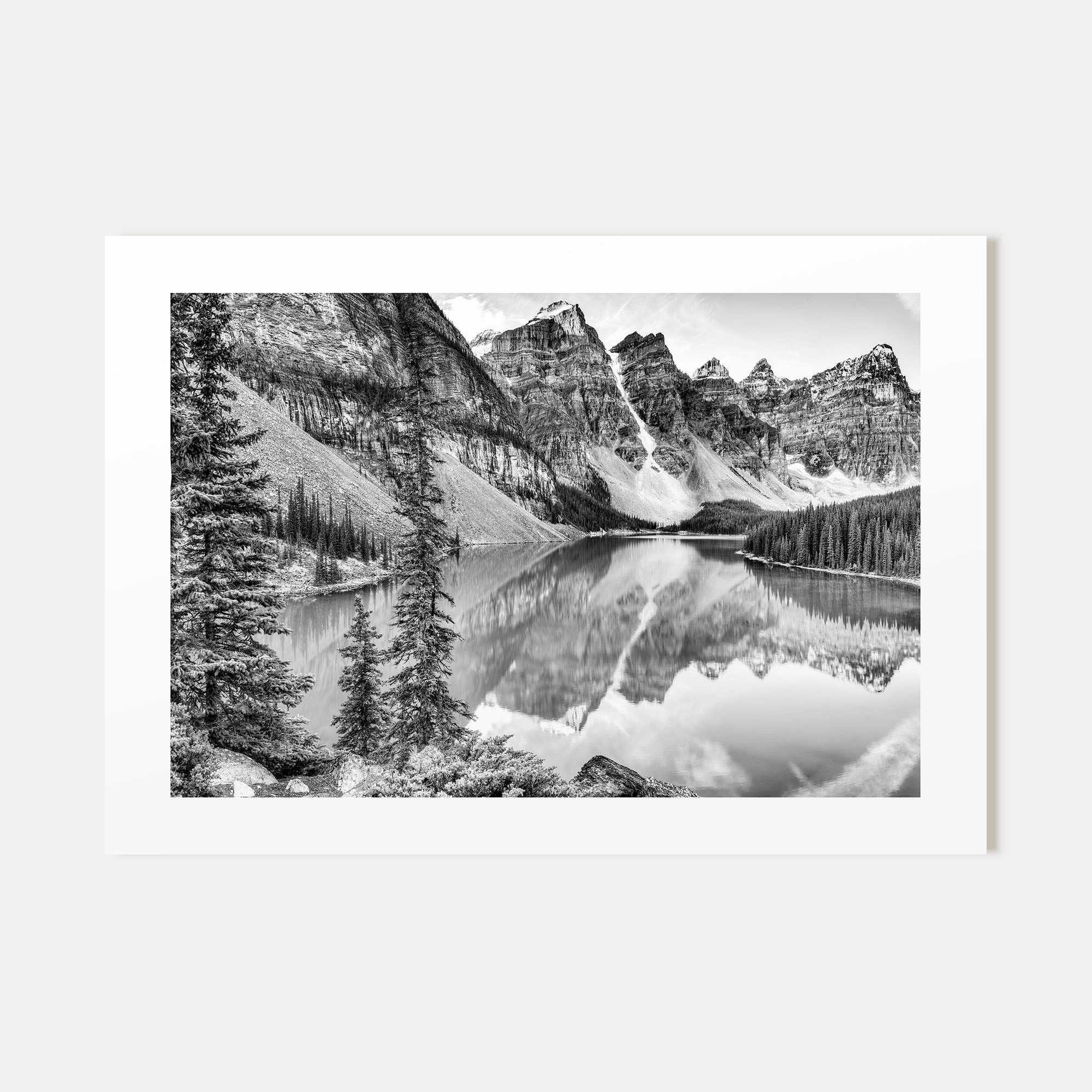 Glacier National Park Landscape B&W Poster