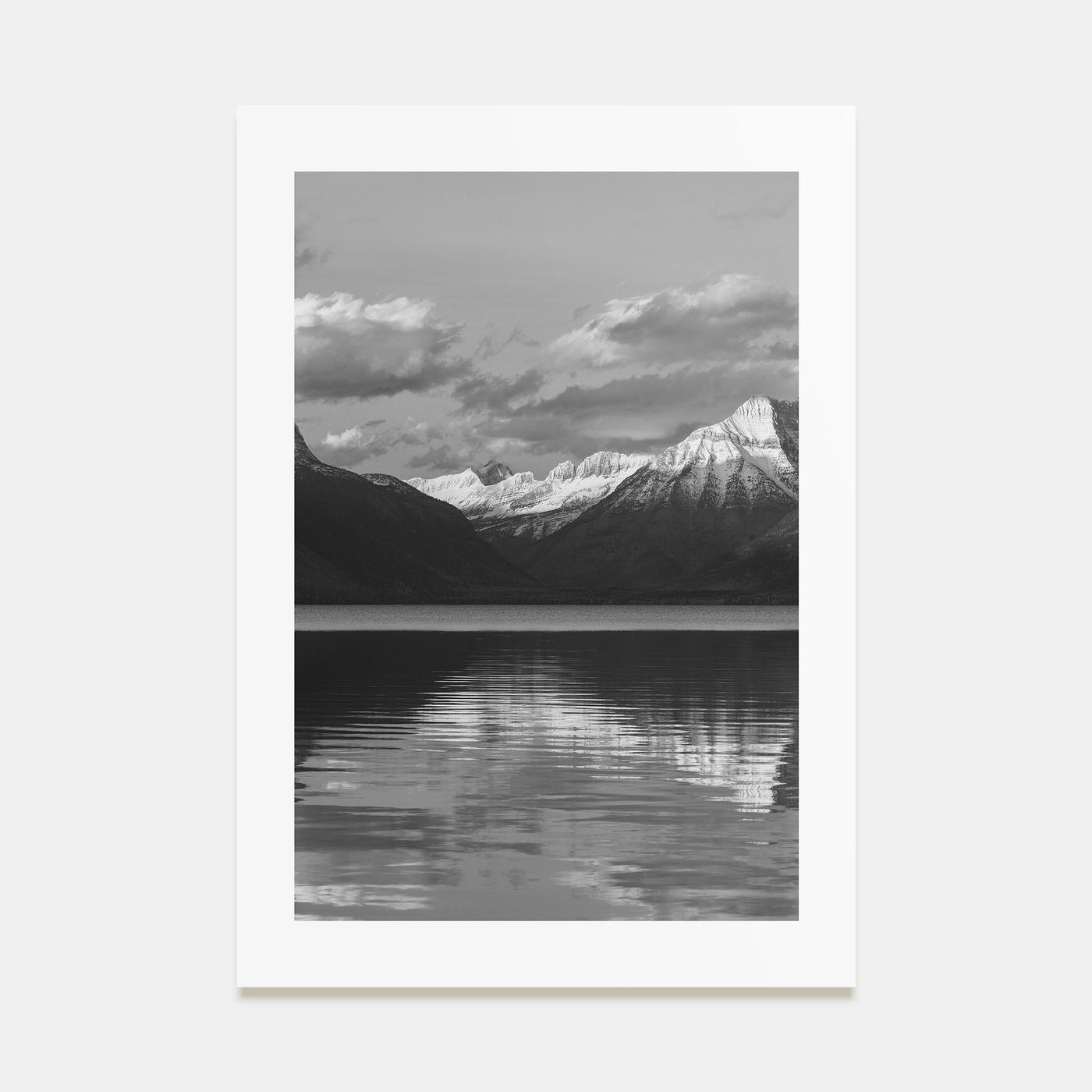 Glacier National Park Photo B&W Poster