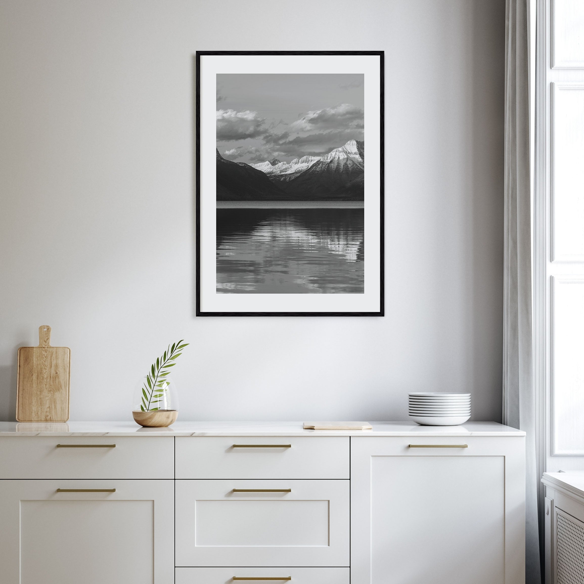 Glacier National Park Photo B&W Poster