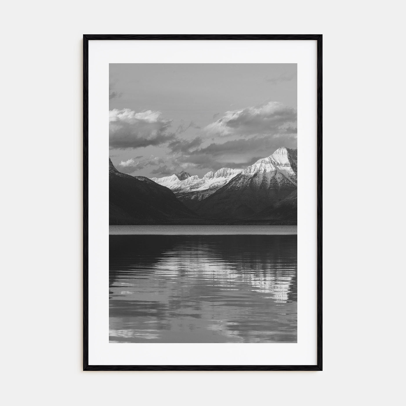 Glacier National Park Photo B&W Poster