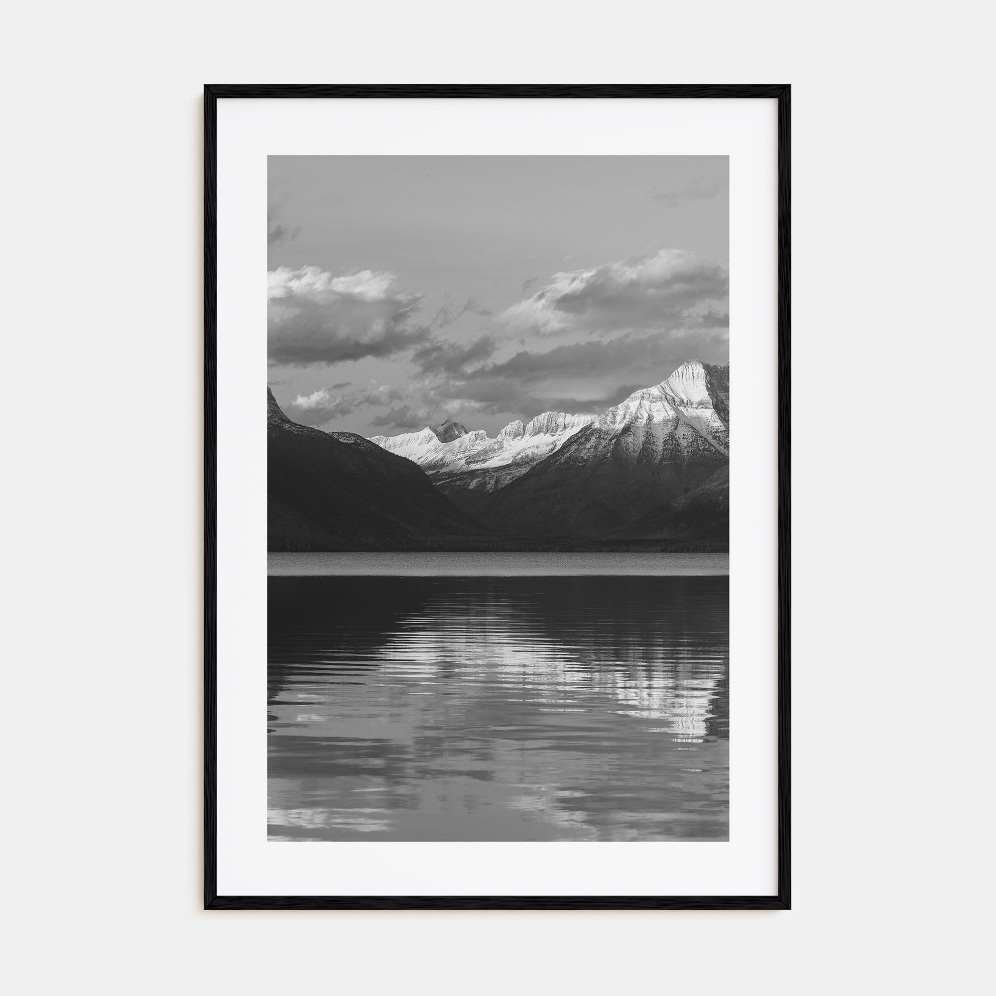 Glacier National Park Photo B&W Poster