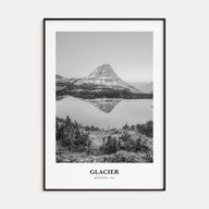 Glacier National Park Portrait B&W Poster