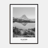 Glacier National Park Portrait B&W Poster