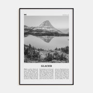 Glacier National Park Travel B&W Poster