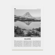 Glacier National Park Travel B&W Poster