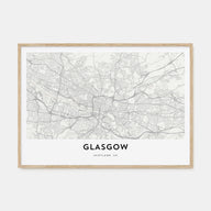 Glasgow Map Landscape Poster