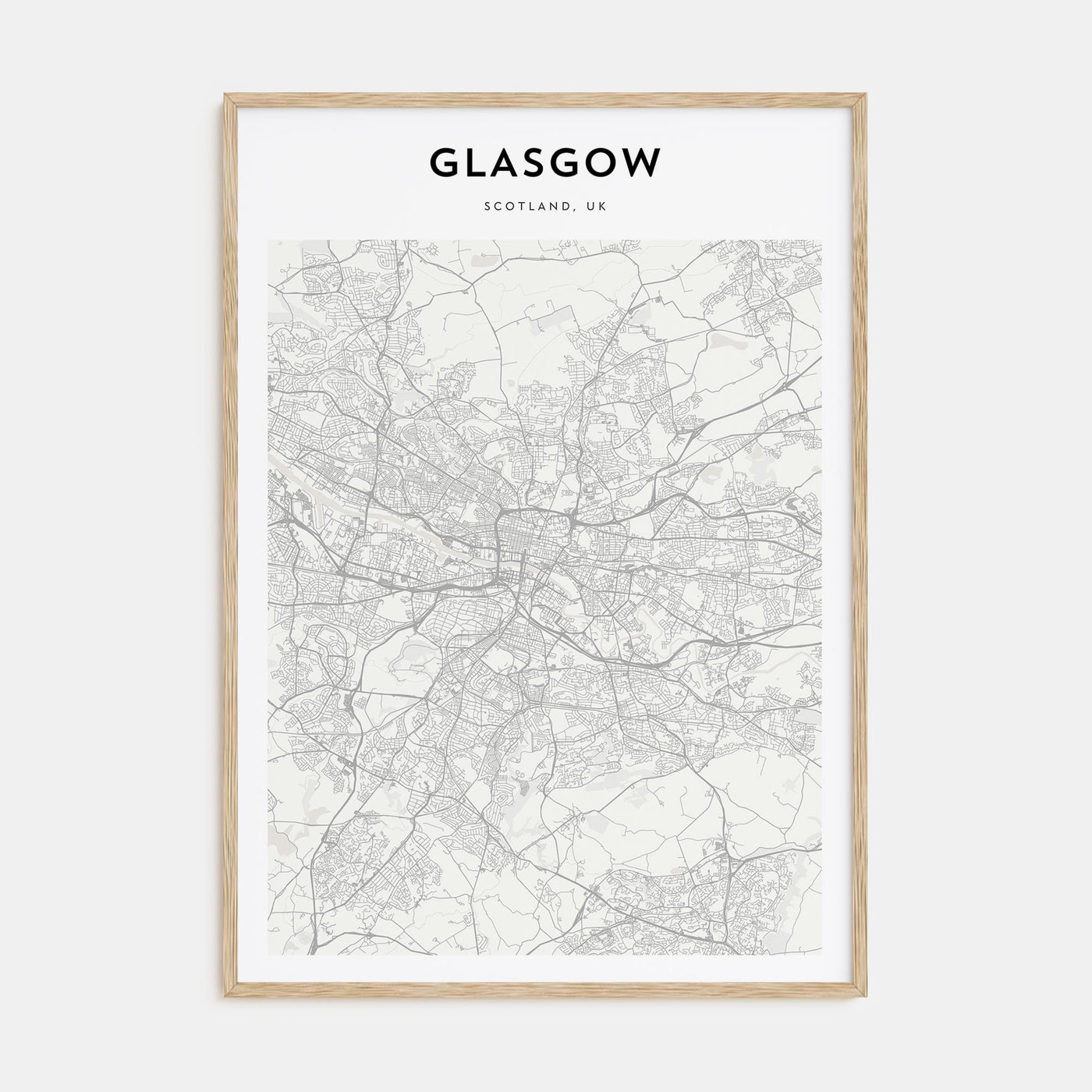 Glasgow Map Portrait Poster