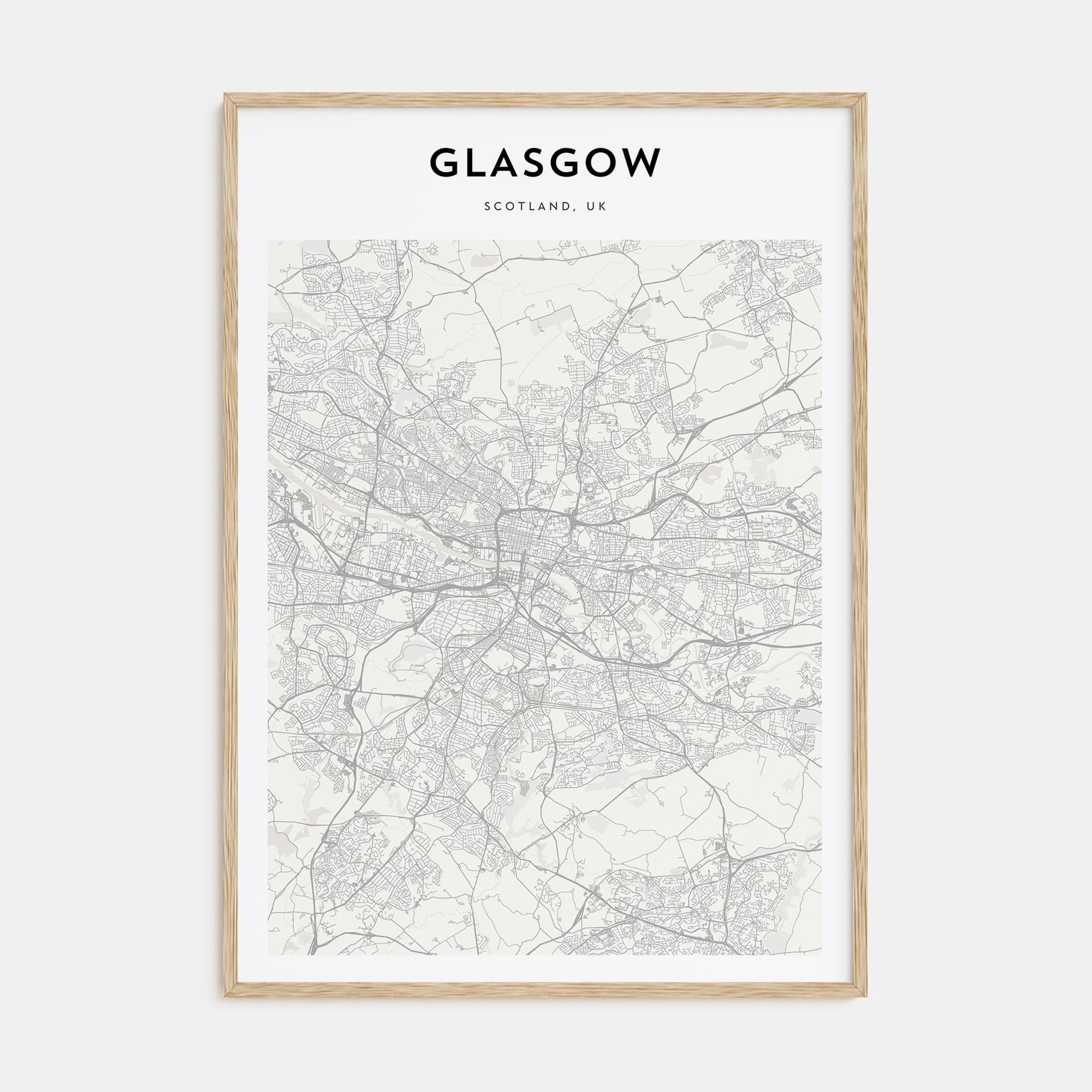 Glasgow Map Portrait Poster