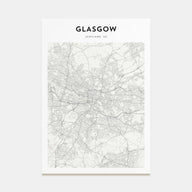 Glasgow Map Portrait Poster