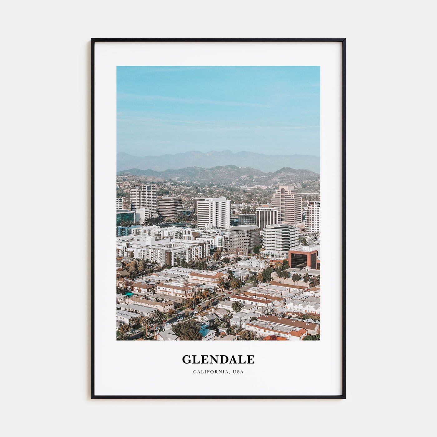 Glendale, California Portrait Color Poster