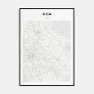 Goa Map Portrait Poster