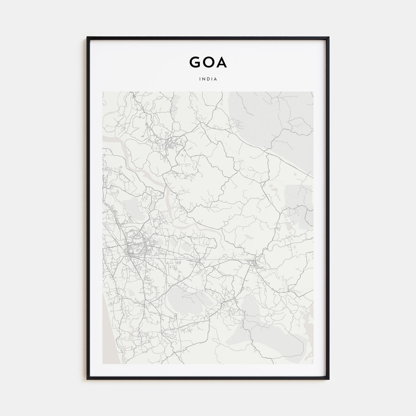 Goa Map Portrait Poster
