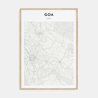 Goa Map Portrait Poster