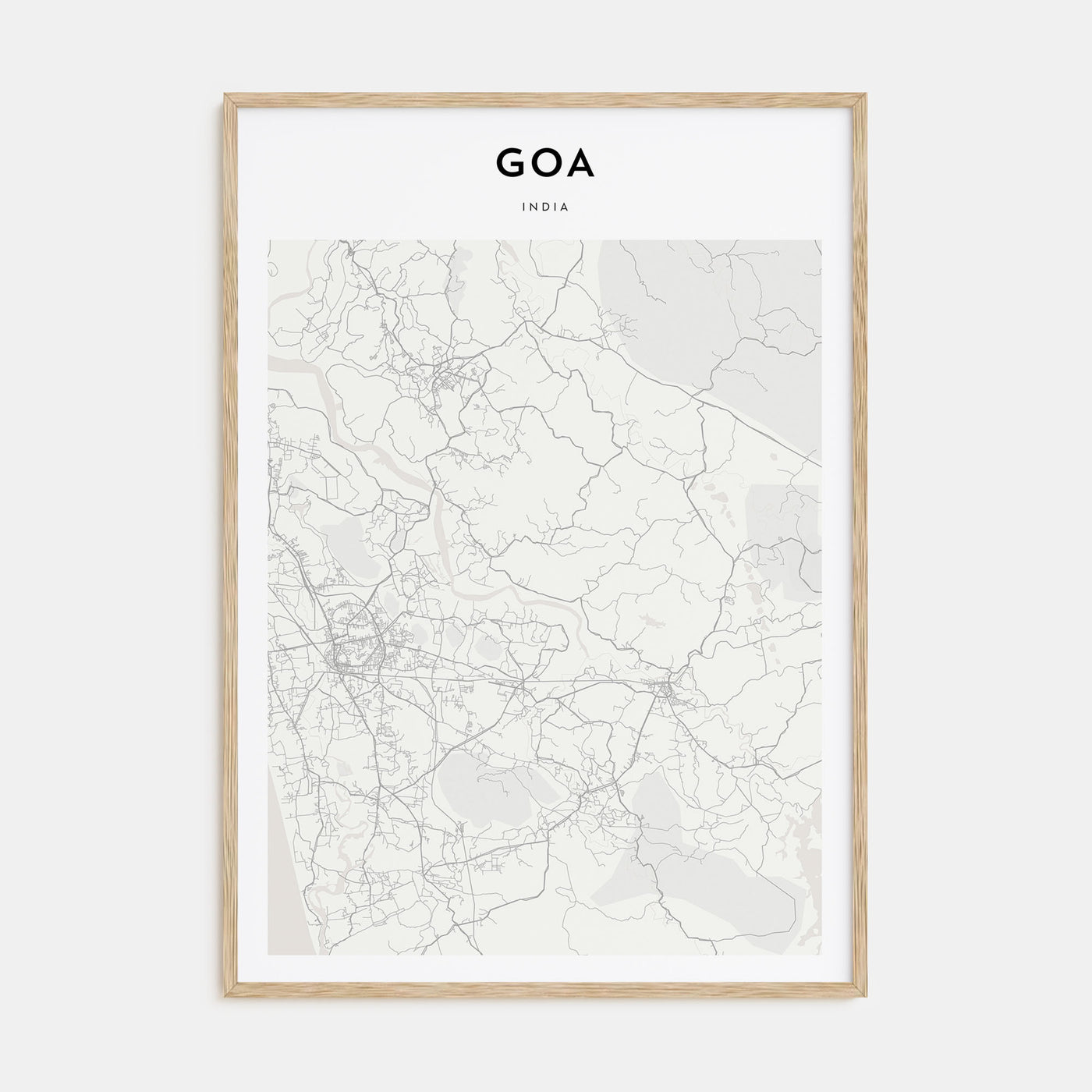 Goa Map Portrait Poster