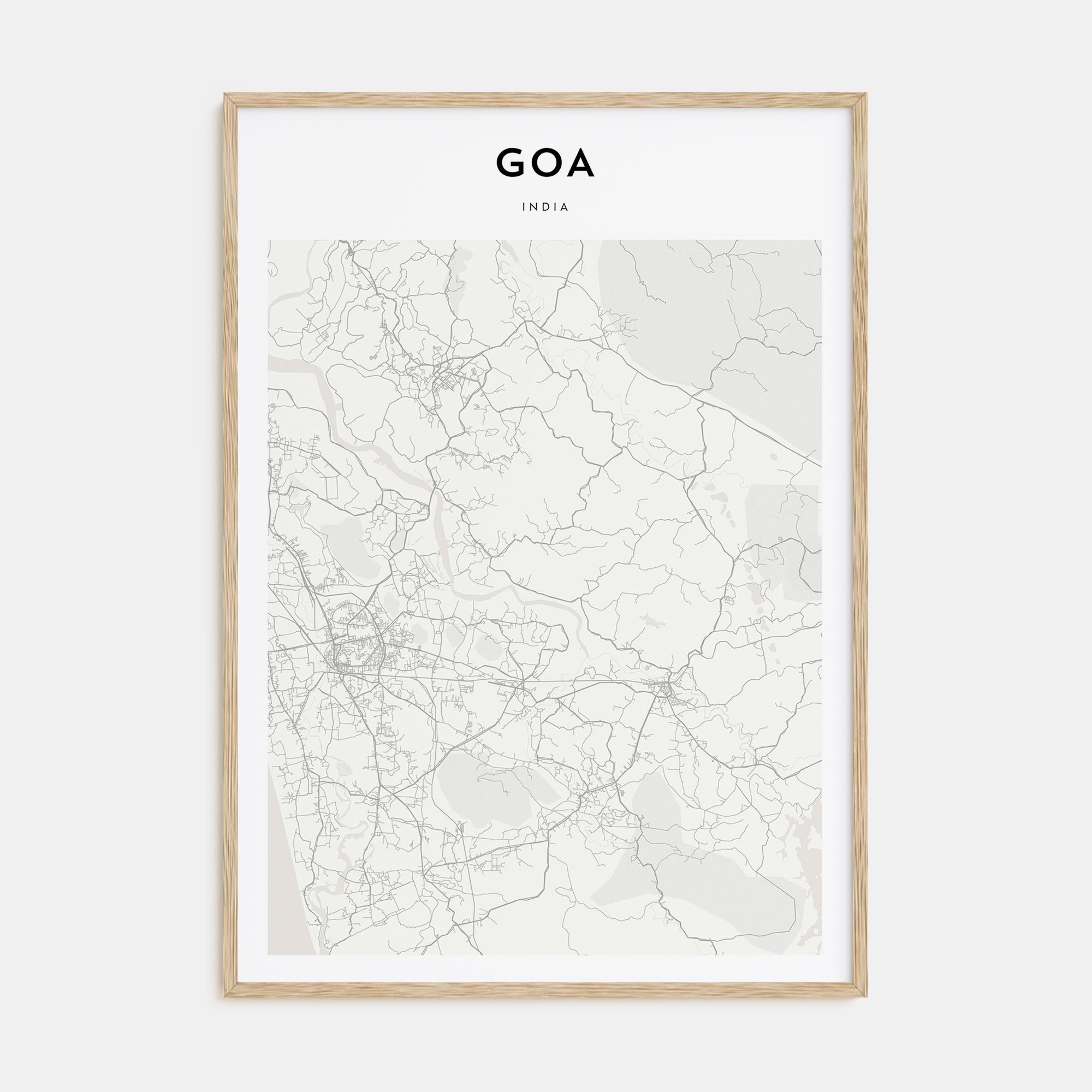 Goa Map Portrait Poster