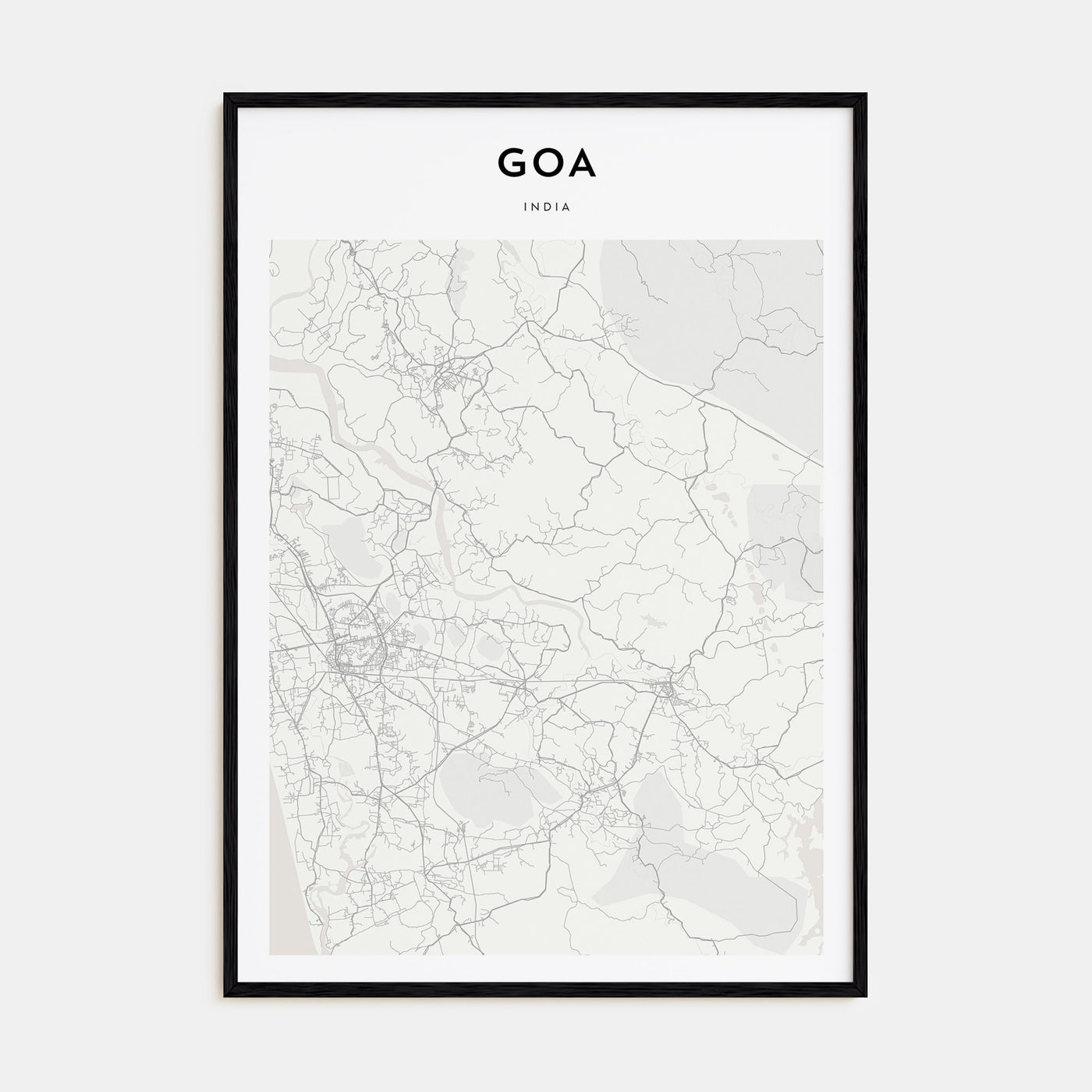 Goa Map Portrait Poster