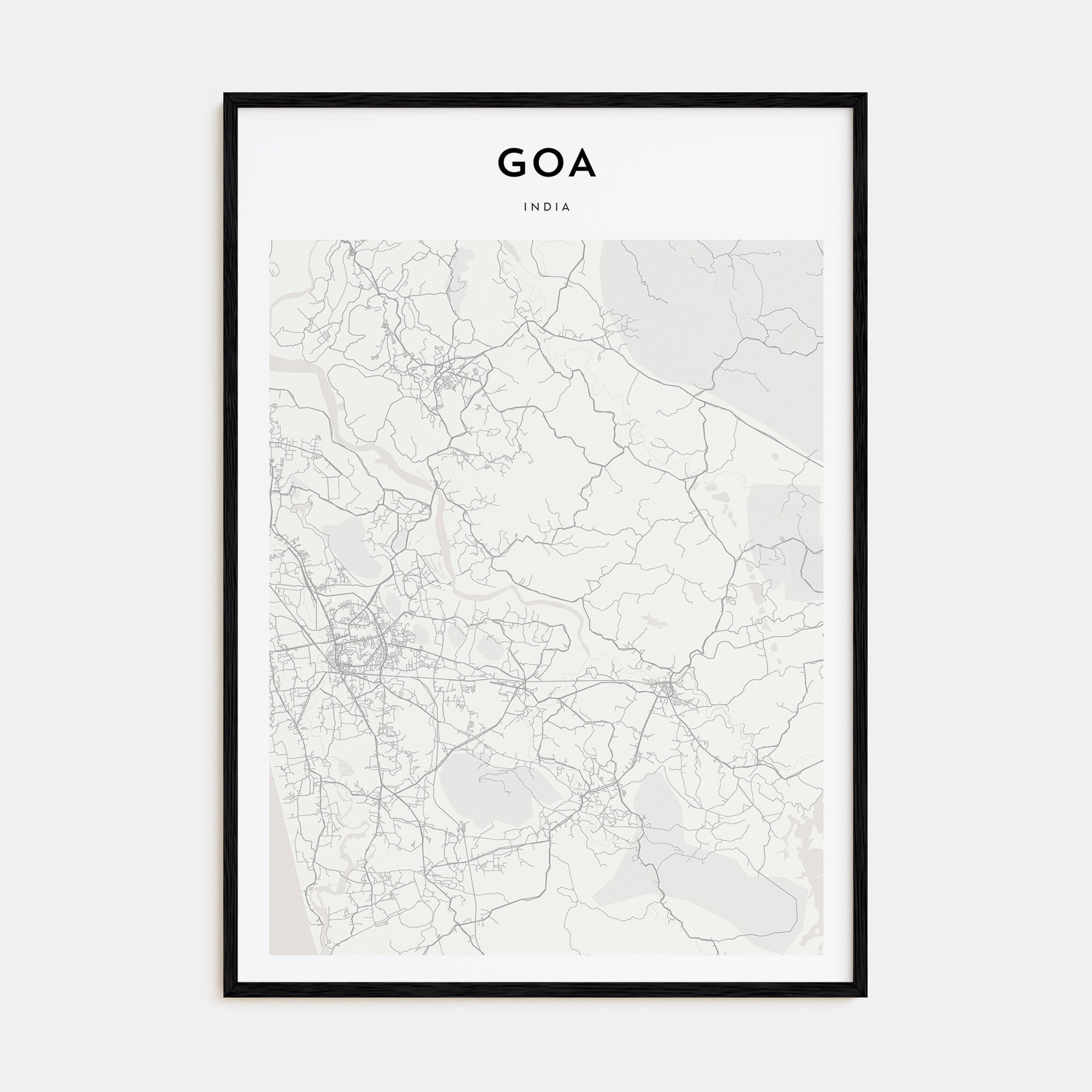 Goa Map Portrait Poster