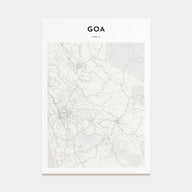 Goa Map Portrait Poster