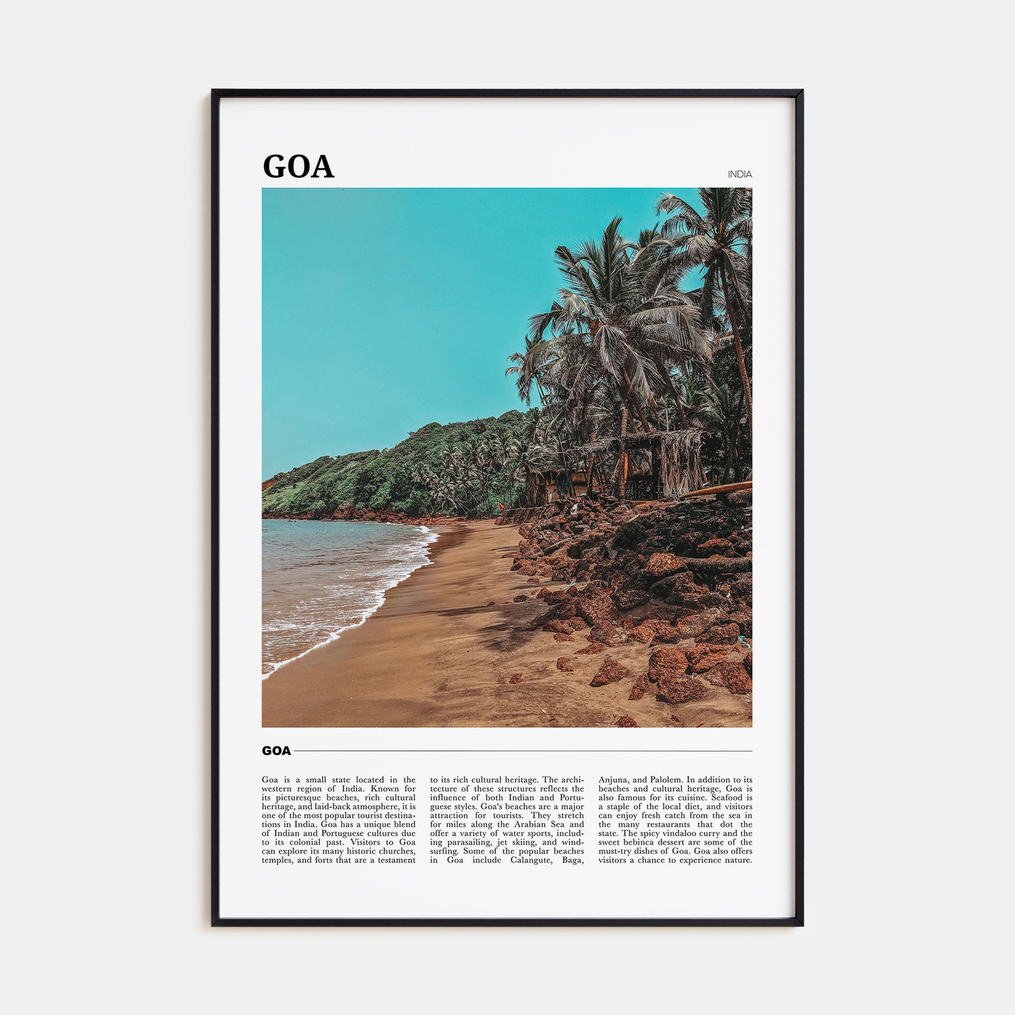 Goa Travel Color Poster
