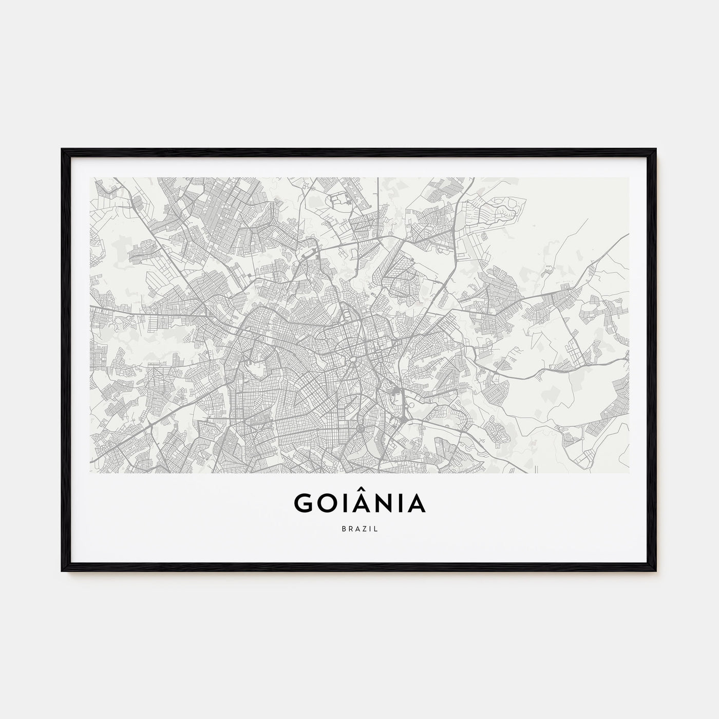 Goiânia Map Landscape Poster