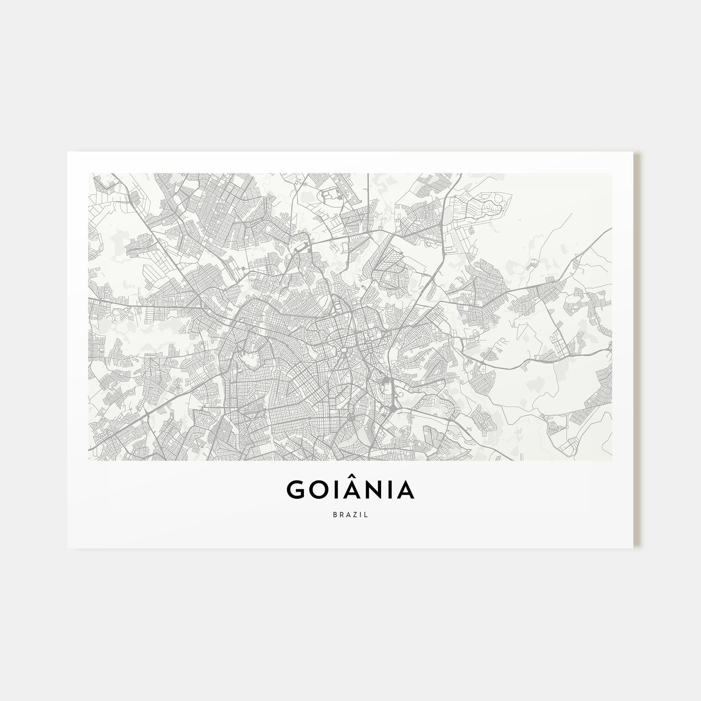 Goiânia Map Landscape Poster