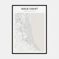 Gold Coast Map Portrait Poster