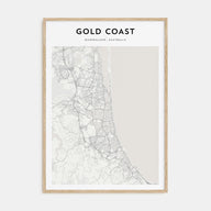 Gold Coast Map Portrait Poster