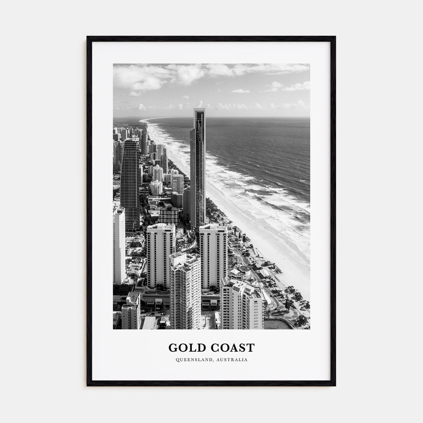 Gold Coast Portrait B&W Poster