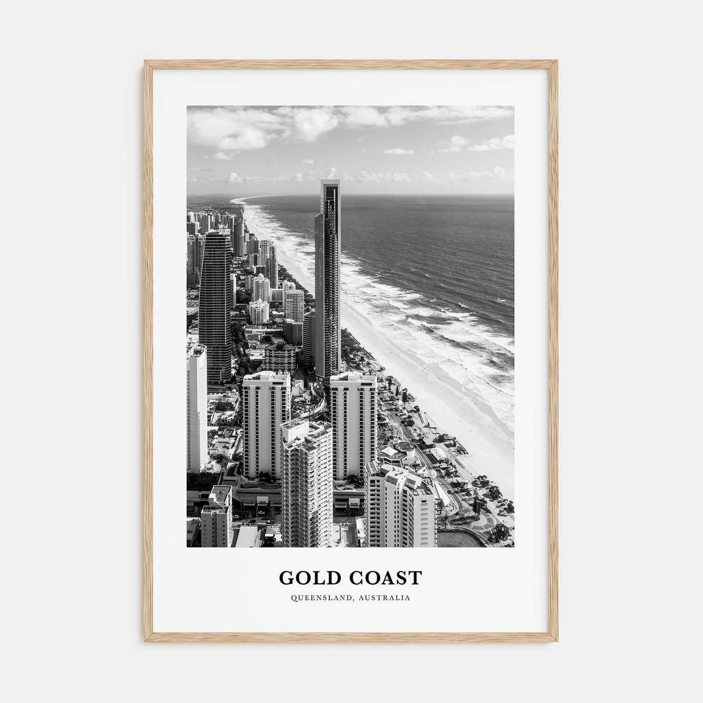 Gold Coast Portrait B&W Poster