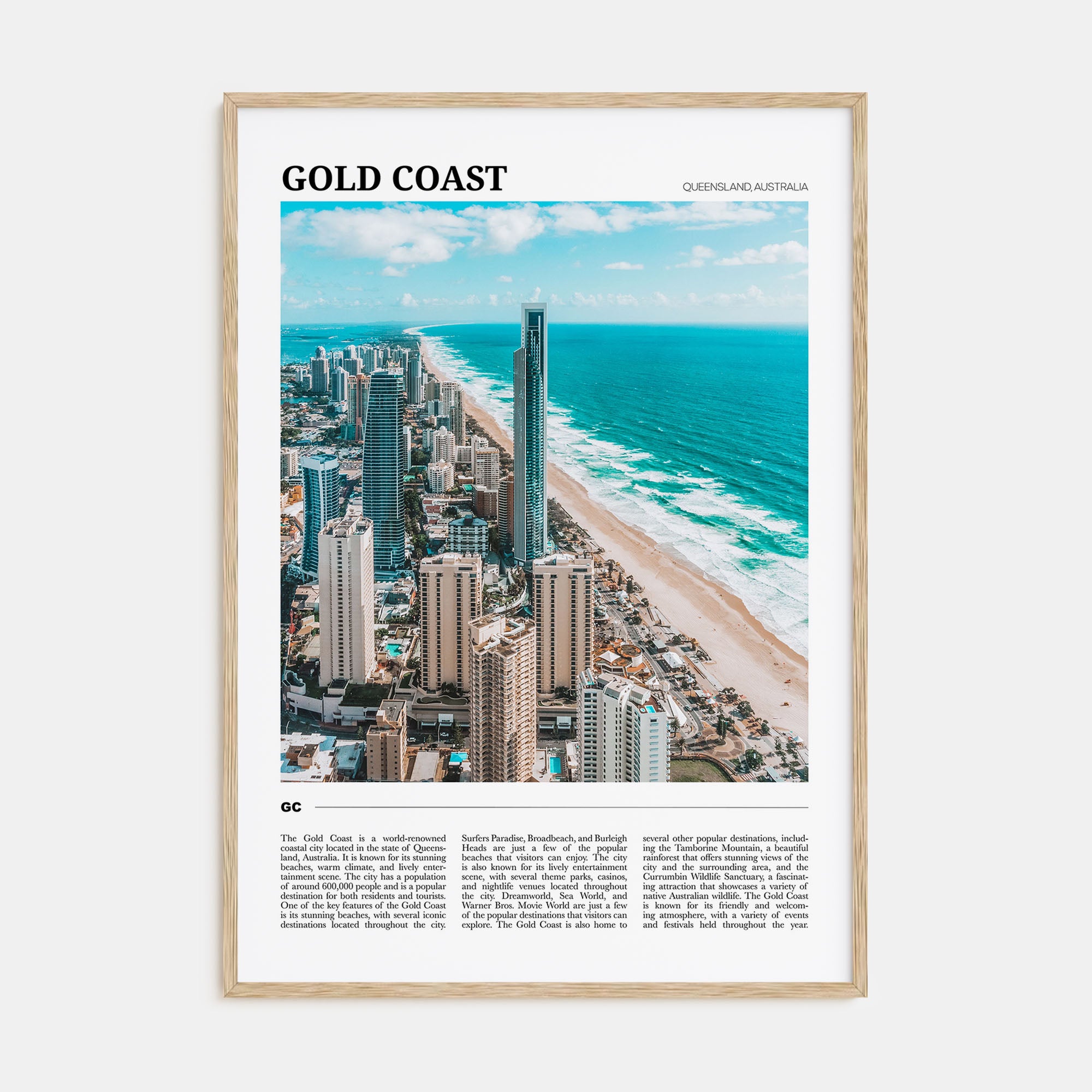Gold Coast Travel Color Poster