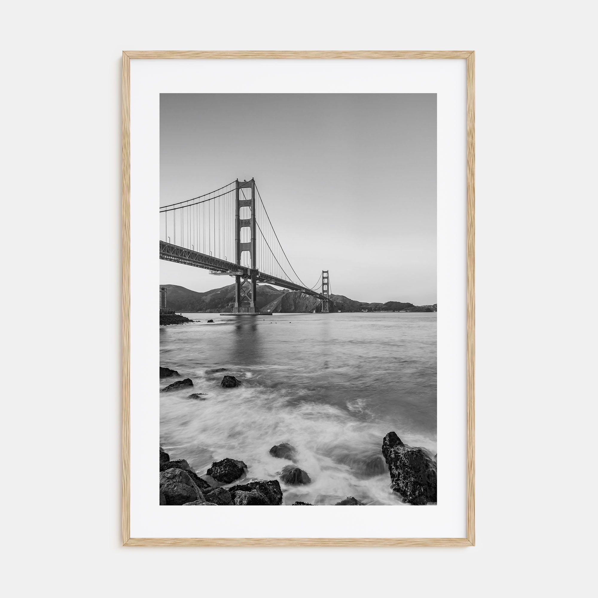 Golden Gate Bridge Photo B&W No 1 Poster