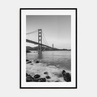 Golden Gate Bridge Photo B&W No 1 Poster