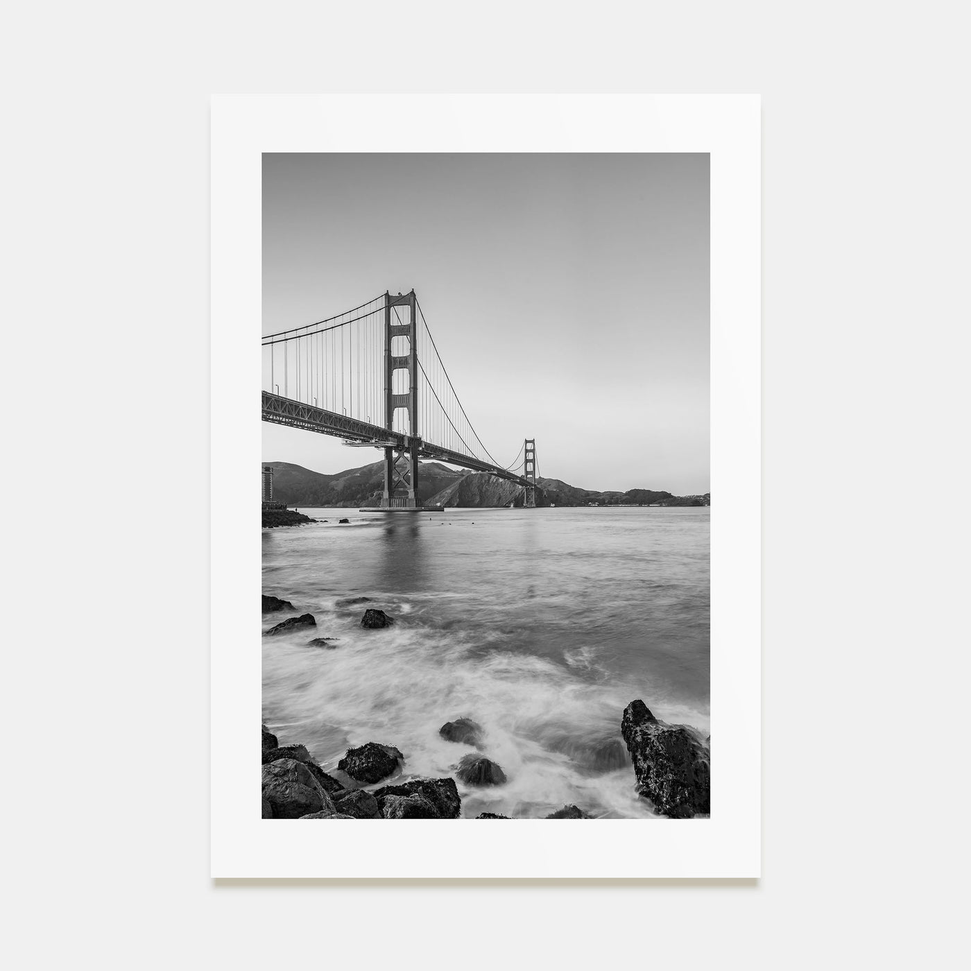 Golden Gate Bridge Photo B&W No 1 Poster