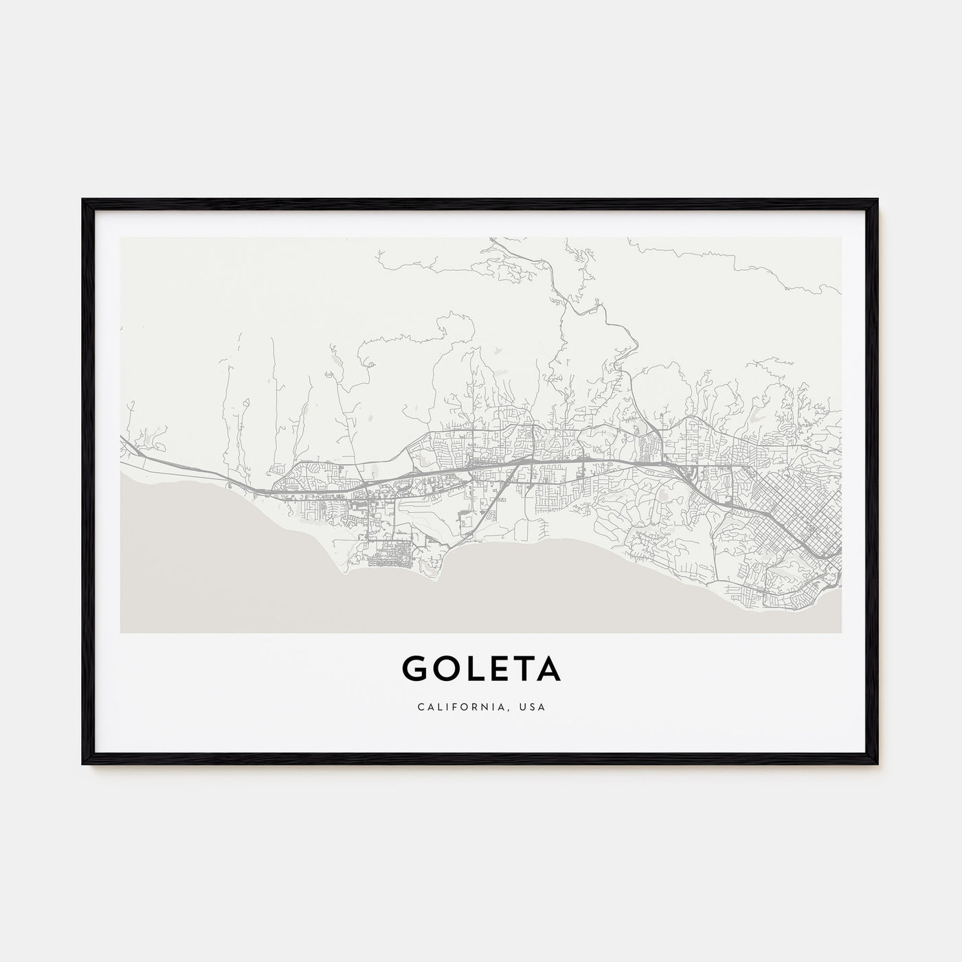 Goleta Map Landscape Poster