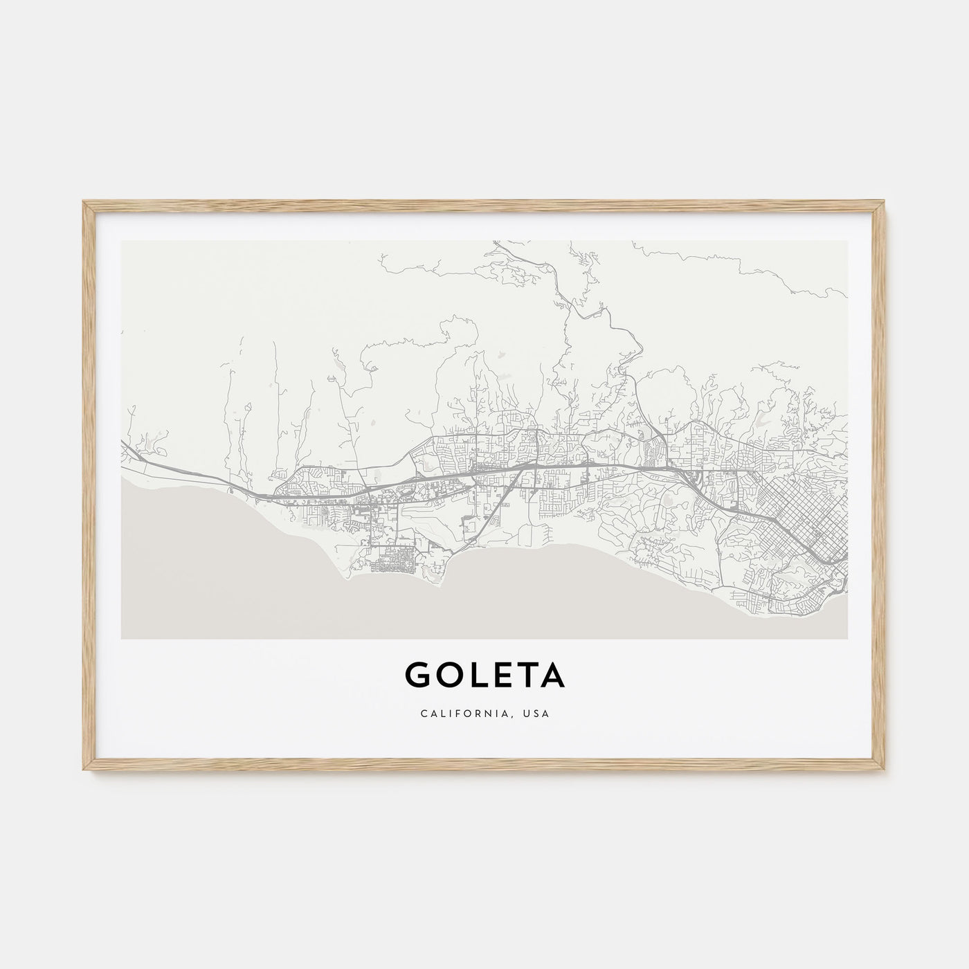Goleta Map Landscape Poster