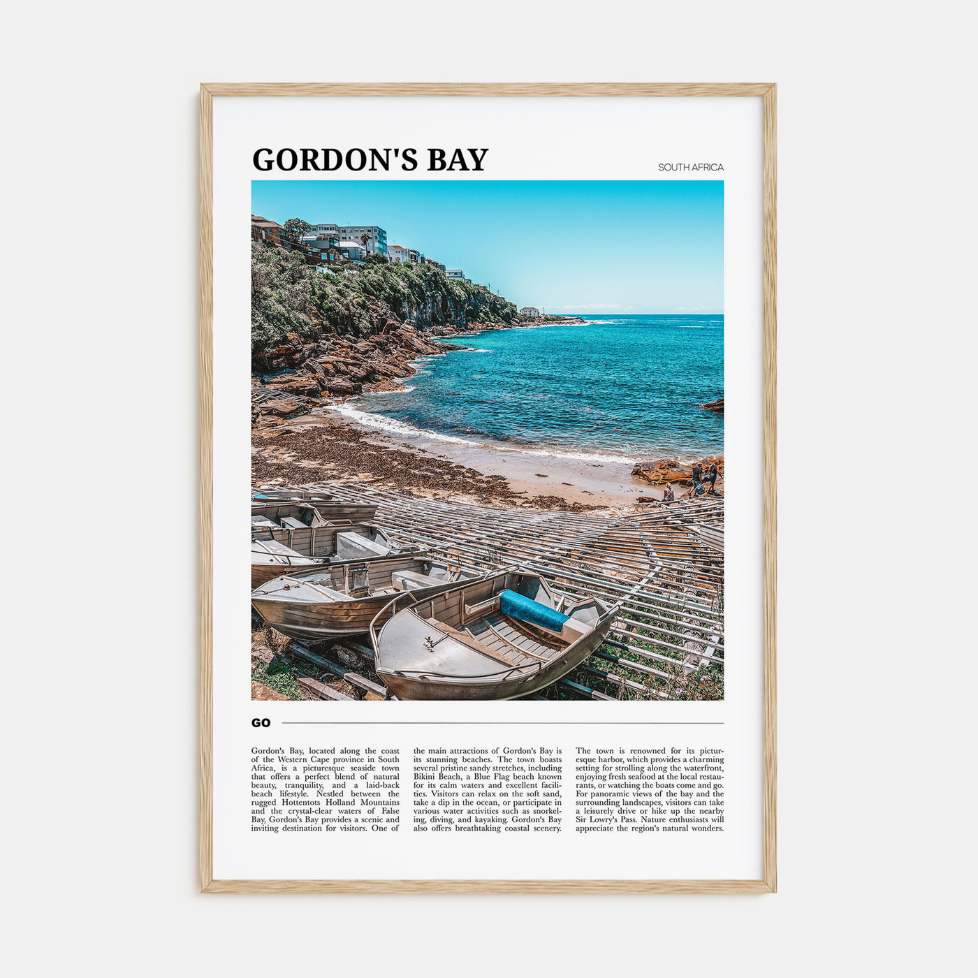 Gordon's Bay Travel Color Poster