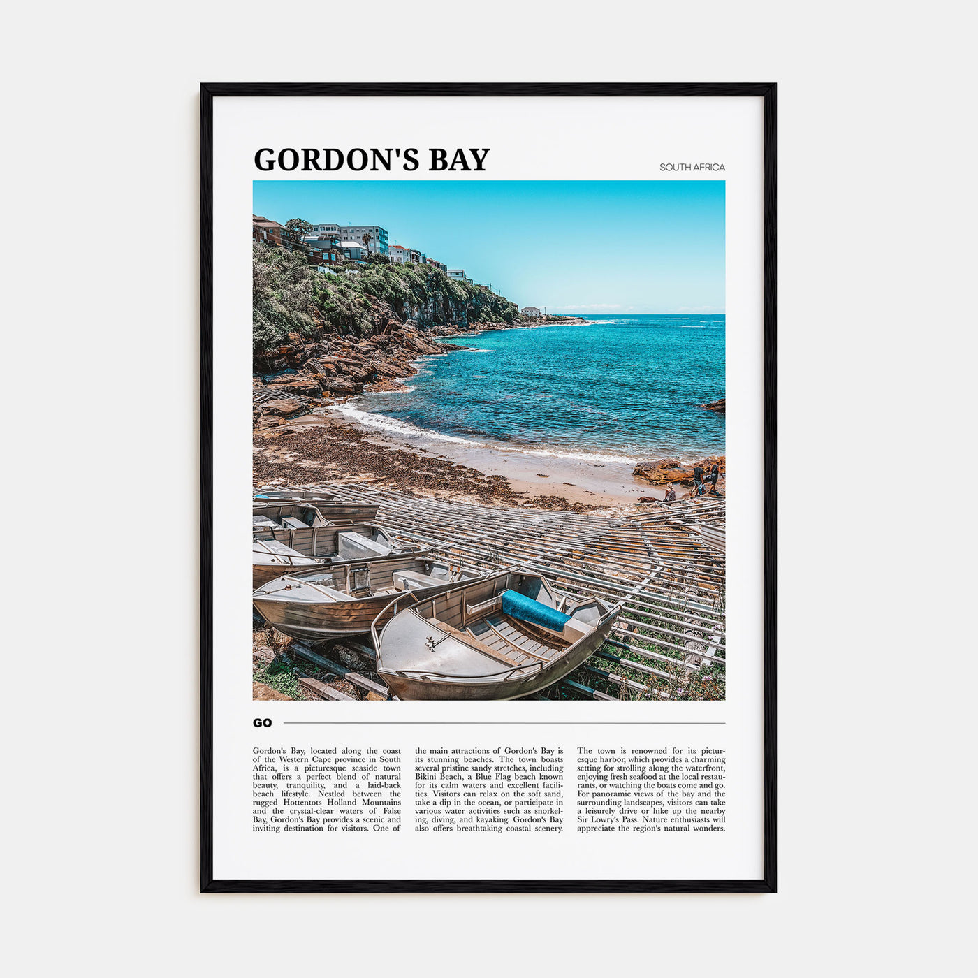 Gordon's Bay Travel Color Poster