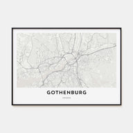 Gothenburg Map Landscape Poster