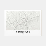 Gothenburg Map Landscape Poster