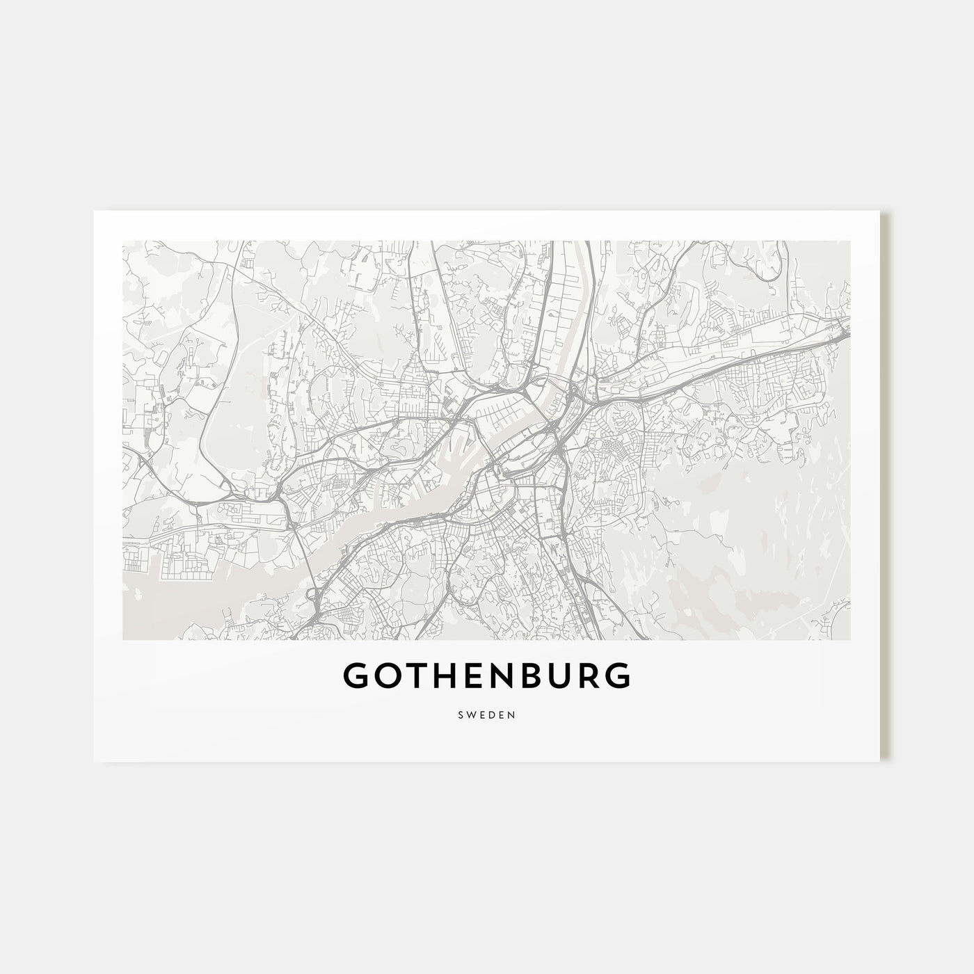 Gothenburg Map Landscape Poster