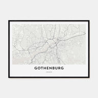 Gothenburg Map Landscape Poster