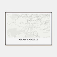 Gran Canaria Map Landscape Poster