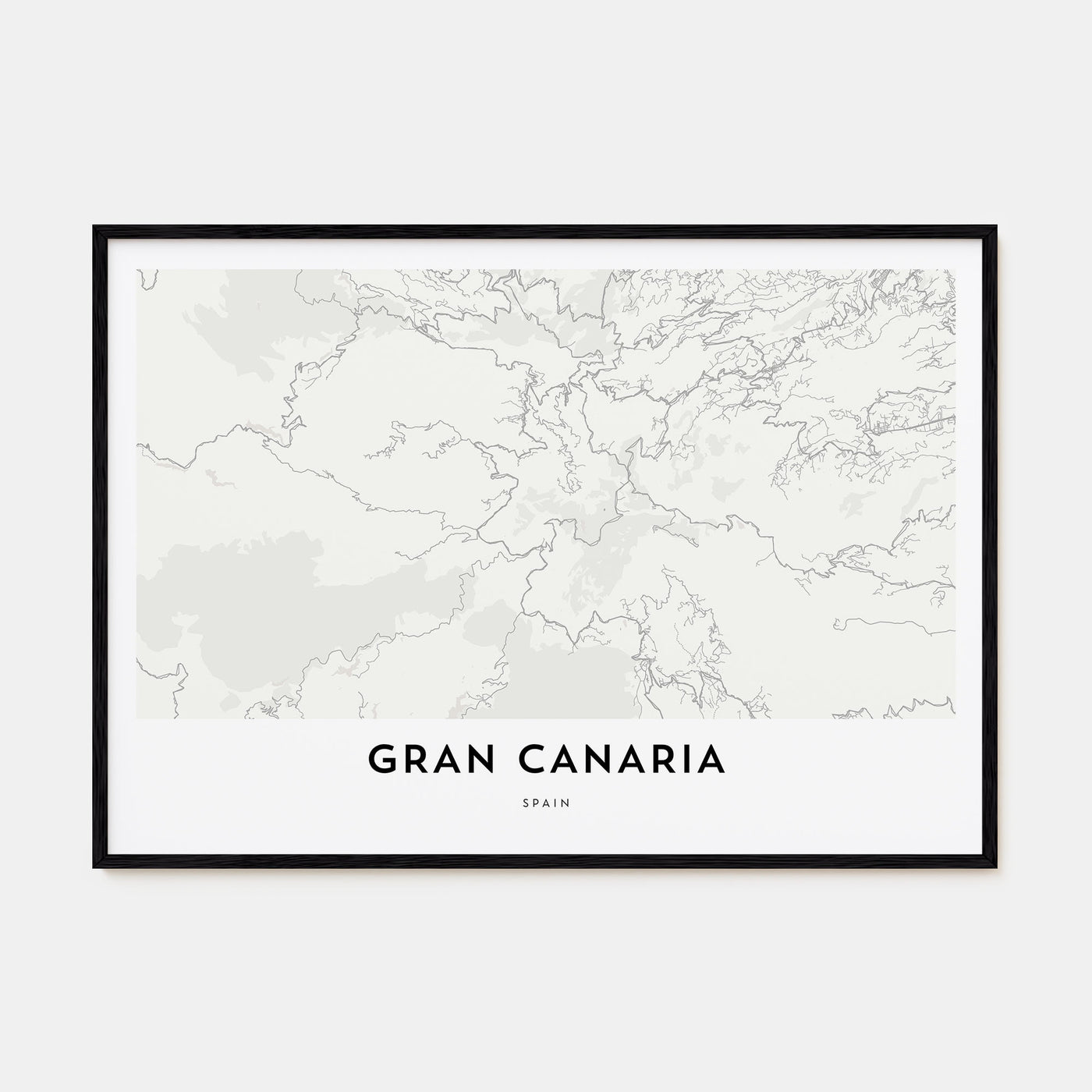 Gran Canaria Map Landscape Poster