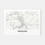 Granada Map Landscape Poster