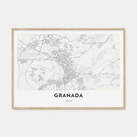 Granada Map Landscape Poster