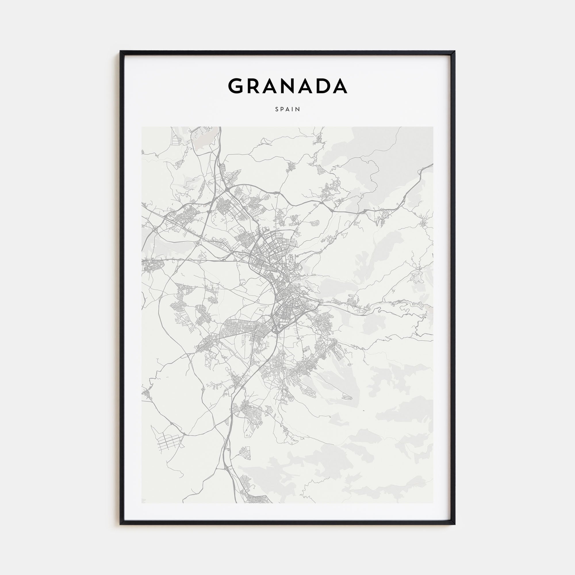 Granada Map Portrait Poster